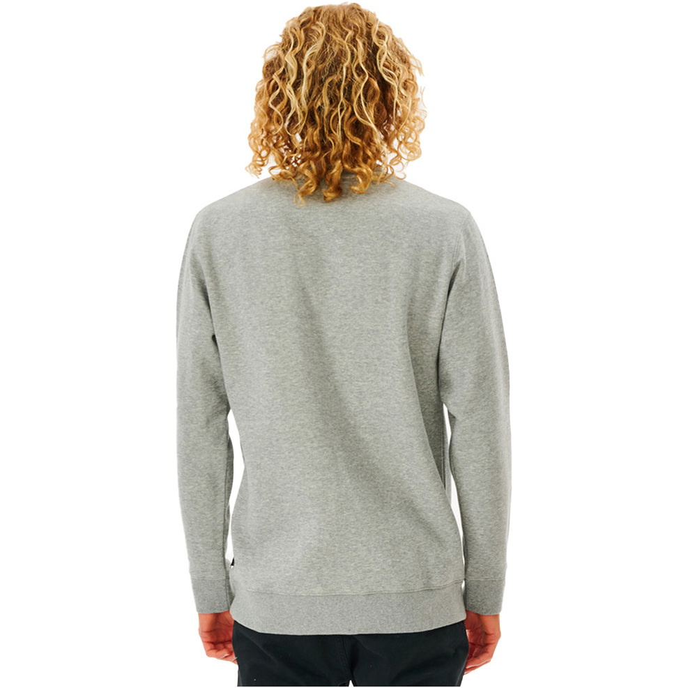 2026 Rip Curl Mens Wetsuit Icon Crew Fleece Jumper CFEHN9 - Grey Marle